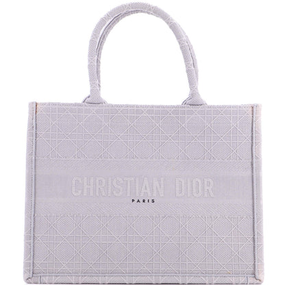 Christian Dior Book Tote Cannage Embroidered Canvas Medium