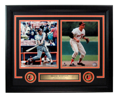 Brooks Robinson Hof Signed/Auto 8X10 Photo Collage Orioles Framed Jsa 196386