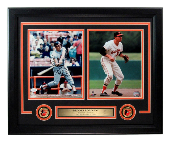 Brooks Robinson Hof Signed/Auto 8X10 Photo Collage Orioles Framed Jsa 196386