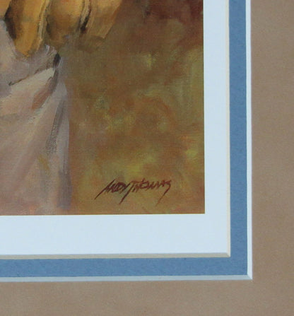Andy Thomas "Reagan" Painting 13X17 Print Of Ronald Reagan Framed 161740