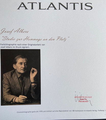 Josef Albers Lithograph Coa Numbered Signed Op (Piet-Mondrian)