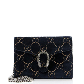Gucci Dionysus Chain Wallet Gg Velvet Small