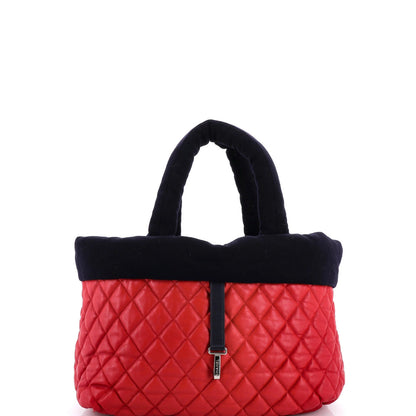 Chanel Coco Cocoon Reversible Tote Quilted Lambskin And Jersey Medium
