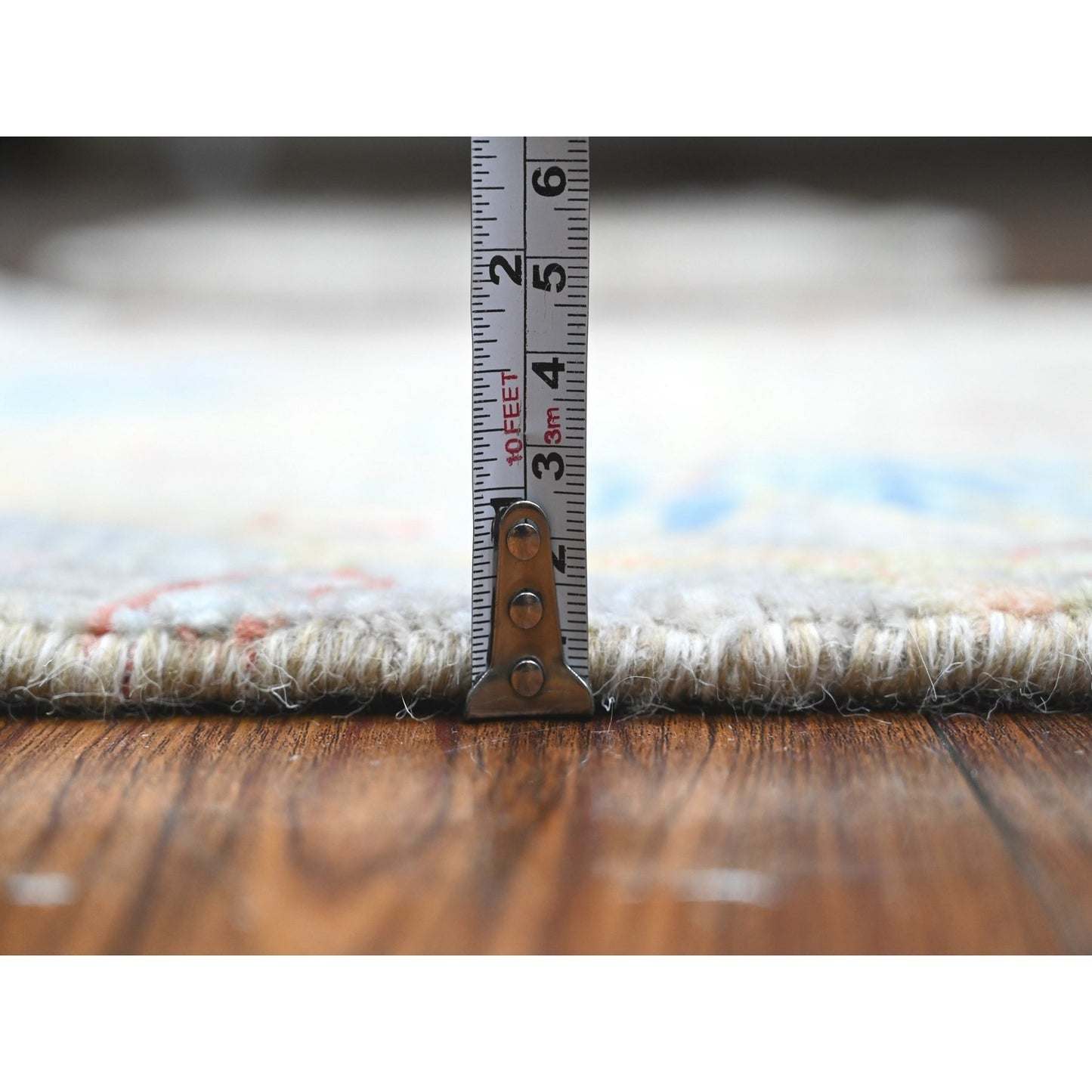 2'X3'1" Gray Birds Of Paradise Peshawar Hand Knotted Oriental Mat Rug