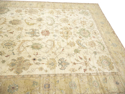 Oriental Floral Carpet Rug Turkish Style Oversized 126X17 Handmade
