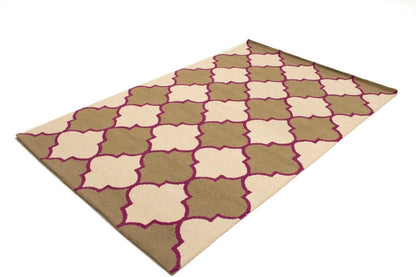 Trellis Design Multicolored 5X8 Modern Rug