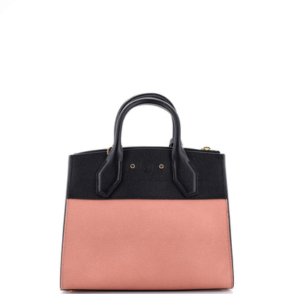 Louis Vuitton City Steamer Handbag Leather Pm