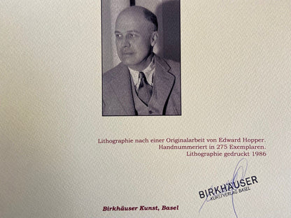 Edward Hopper Lithograph Coa - Signed Numbered Limited