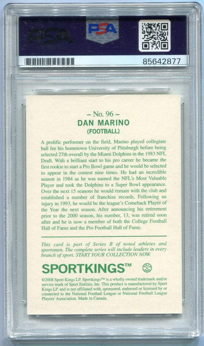 Dan Marino 2008 Sportkings Autographed Card #96 Psa/Dna Certified