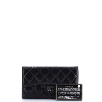 Chanel L-Flap Wallet Quilted Lambskin Long