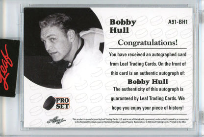 Bobby Hull Autographed 2021 Leaf Pro Set Encased