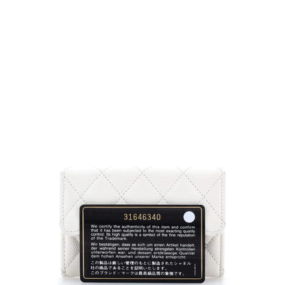 Chanel Classic Flap Card Case Quilted Caviar