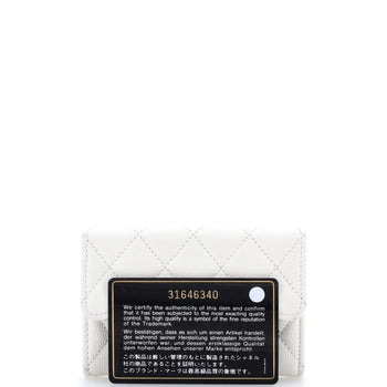 Chanel Classic Flap Card Case Quilted Caviar