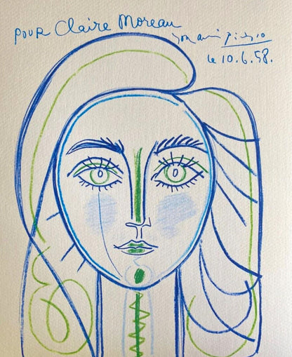 Pablo Picasso Lithograph Coa Signed In Pen Numbered By Hand