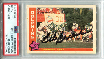 Bob Griese Autographed 1985 Fleer Card (Psa)