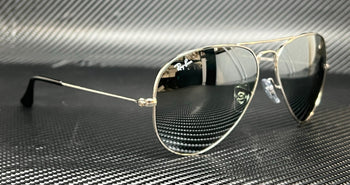 RAY BAN RB3025 W3277 Silver Aviator 58 mm Unisex