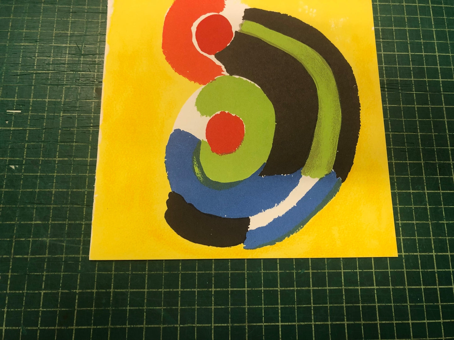 Sonia Delaunay Composition Pour Xxieme Siecle " Lithograph Expr
