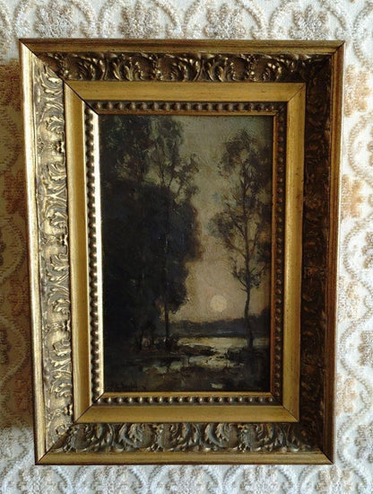 19Th Century British Oil Painting Landscape A. Carruthers Gould Original W/ Coa