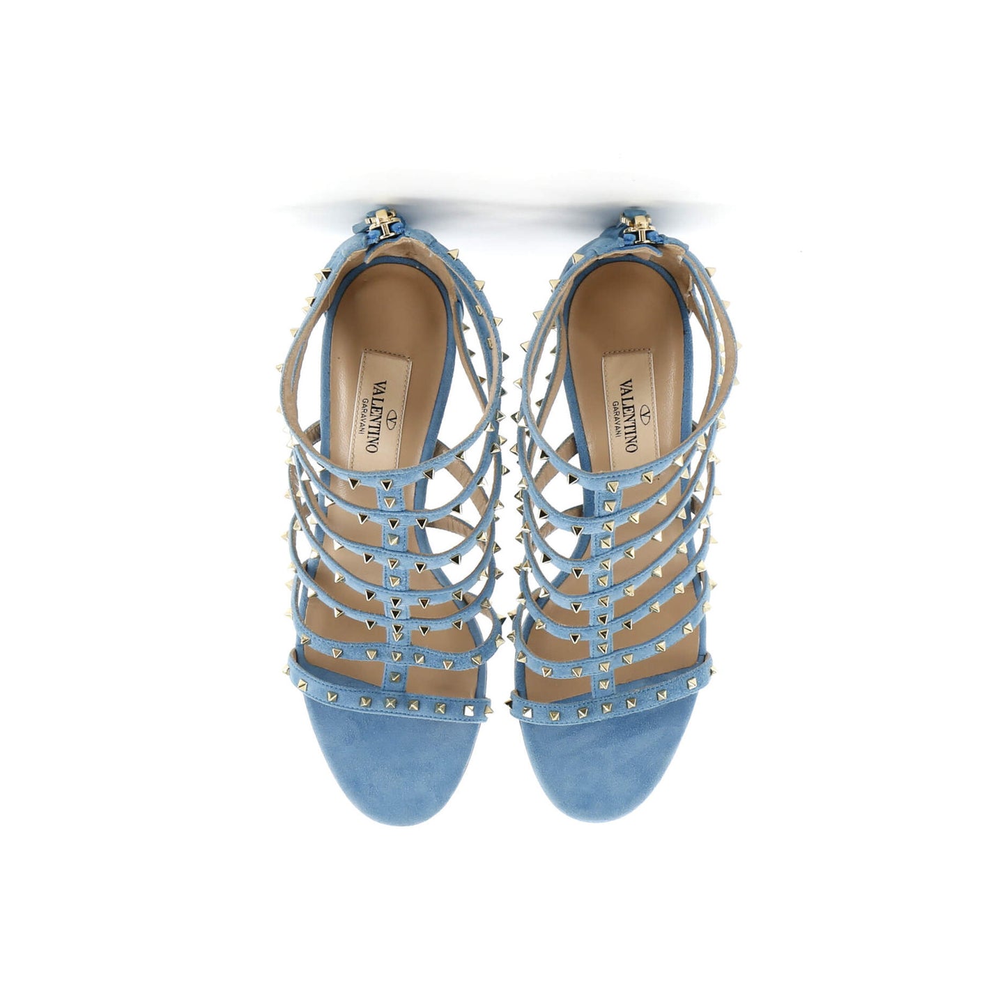 Valentino Garavani Women'S Lovestud Caged Heeled Sandals Suede