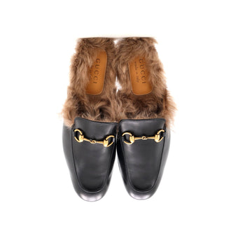 Gucci Men'S Princetown Mules Leather With Fur