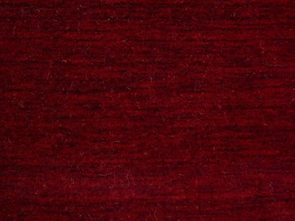 Maroon Red Solid Design Hand-Loomed 6X6 Gabbeh