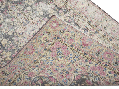 Vintage Antique Distressed Oriental Rug Brown