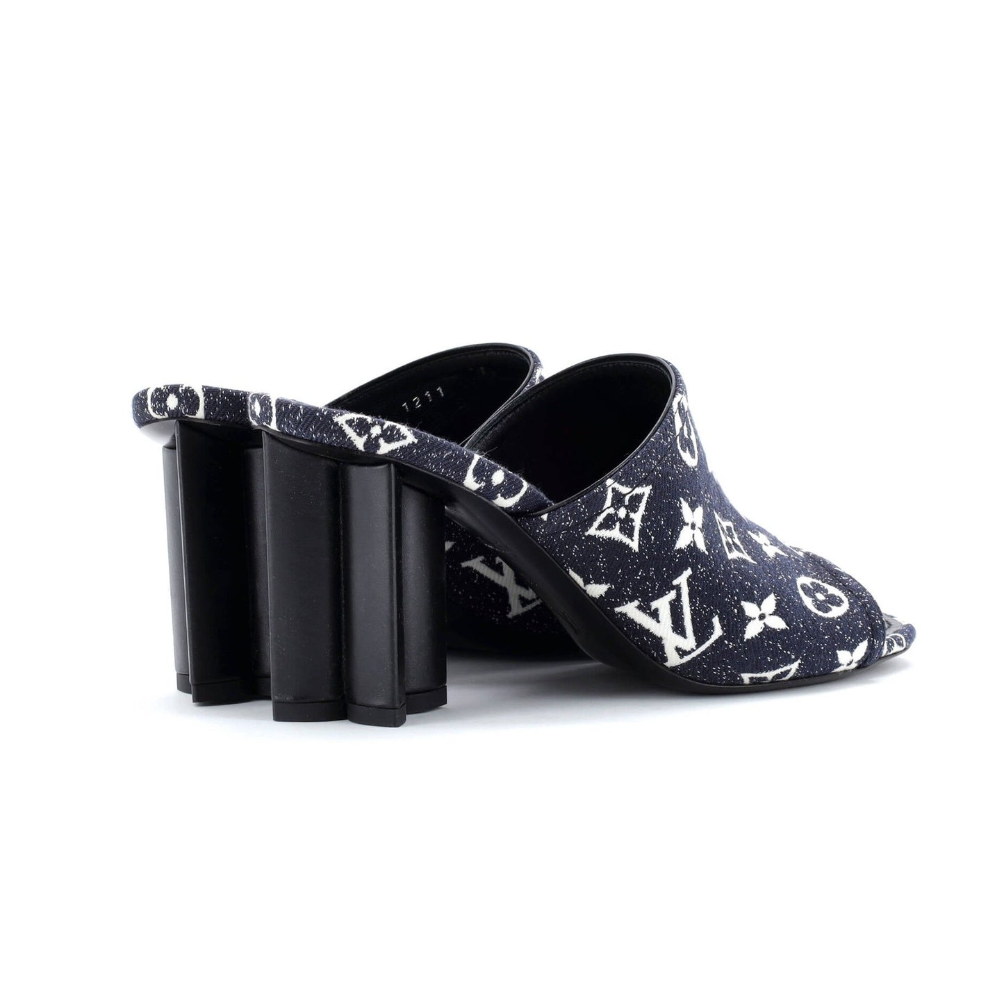 Louis Vuitton Women'S Silhouette Mules Monogram Denim