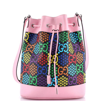 Gucci Bucket Bag Psychedelic Print Gg Coated Canvas Medium