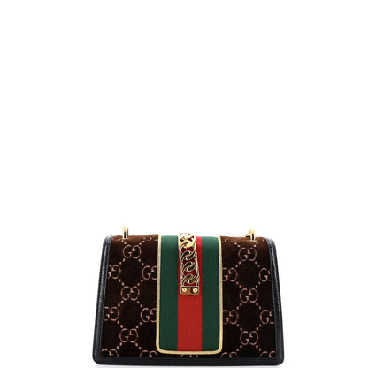Gucci Sylvie Shoulder Bag Gg Velvet Small