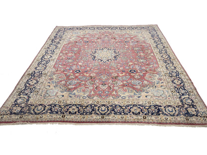 Handmade Semi-Antique Traditional Rug 9'8x12'5 ft Muted Colors