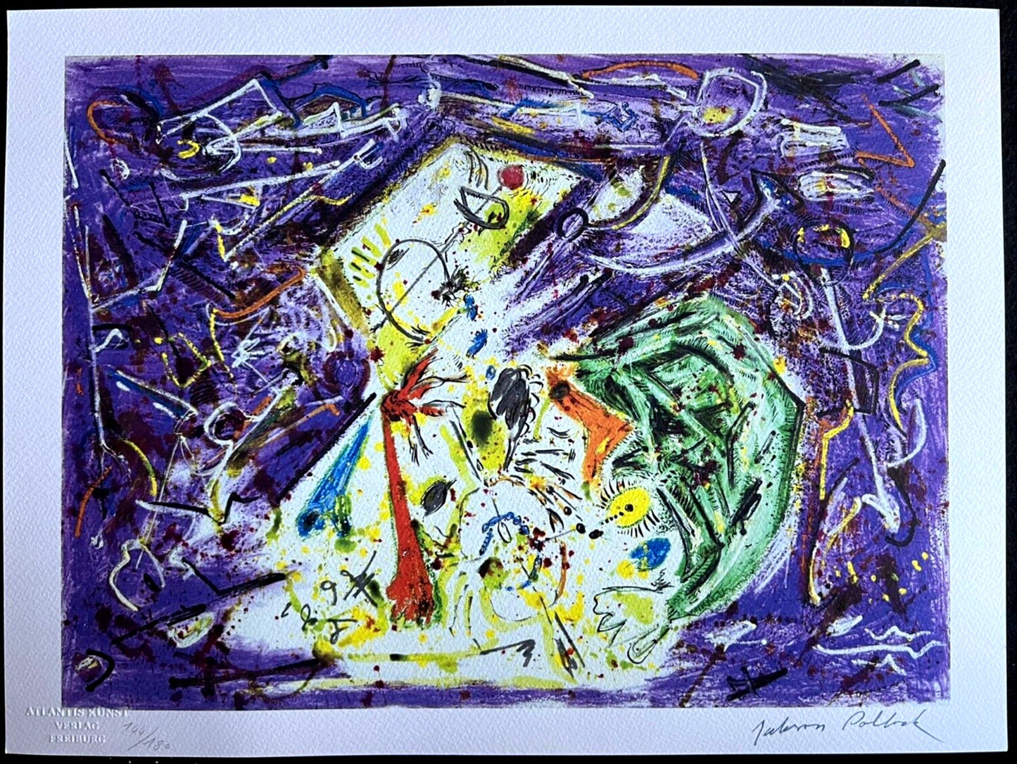 Jackson Pollock Action Painting Coa Signed Numbered By Hand