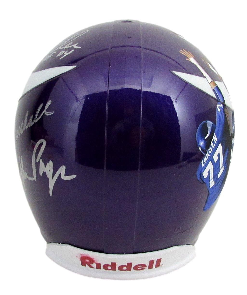 Eller/Page/Marshall/Larsen Signed/Auto Full Size Replica Helmet Vikings Jsa