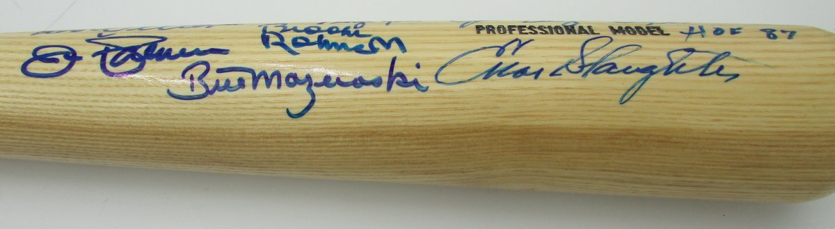 9 Hof Hall Of Fame Players Signed Adirondack Baseball Bat Hunt  Holo 140946