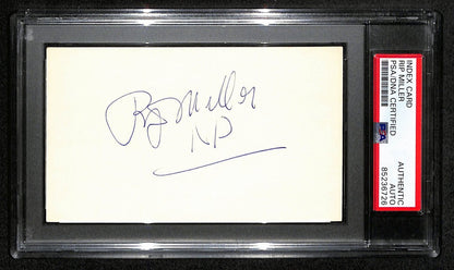 Rip Miller Cfb Hof Signed/Auto 3X5 Index Card