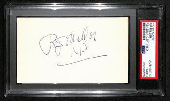 Rip Miller Cfb Hof Signed/Auto 3X5 Index Card