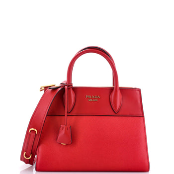 Prada Paradigme Tote Saffiano With City Calf Small