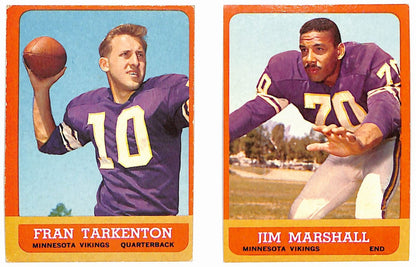 1963 Topps Football Vikings Complete Team Set