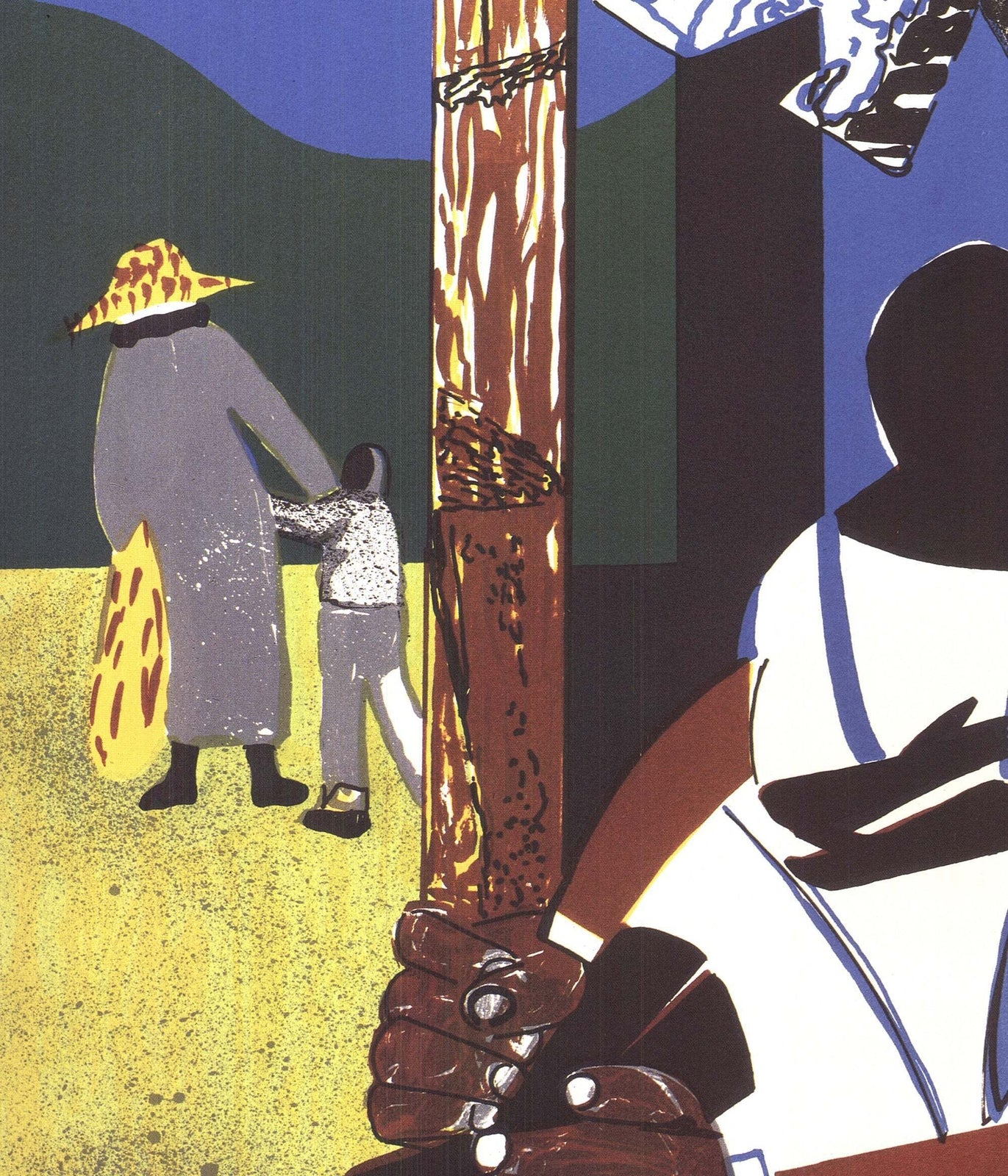 ROMARE BEARDEN Come Sunday Lithograph 30" x 22" 1993 African American