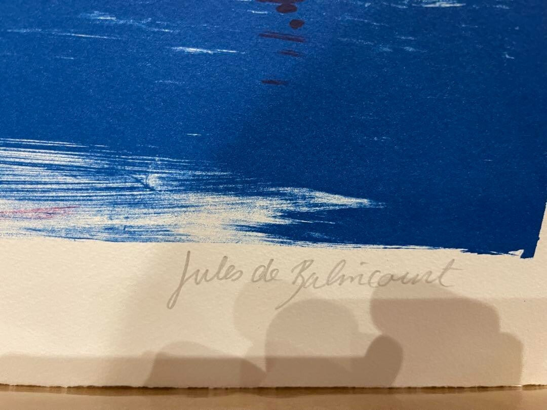 Jules De Balincourt (French) Original Lithograph Print Signed Numbered Boat