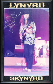 Randall Hall Autographed Framed 20X32 Lynyrd Skynyrd Photo