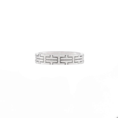 Hermes Kilim Ring 18K White Gold Small