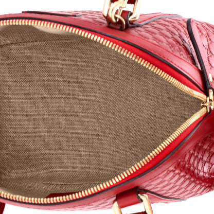 Gucci Convertible Dome Satchel Microguccissima Leather Mini