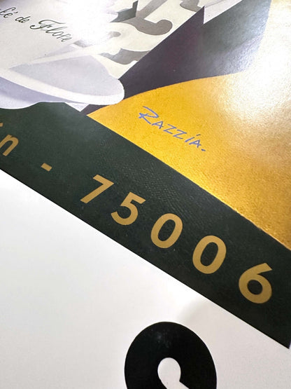 Cafe De Flore Razzia 2004  Poster Authentic Original Hand Signed