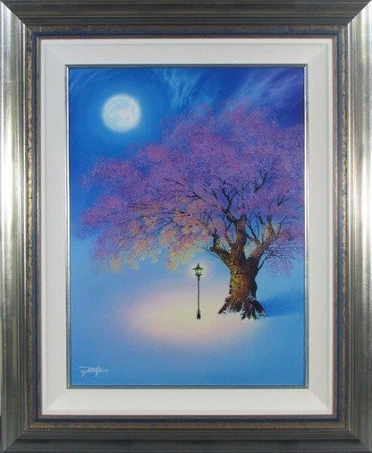 Jon Rattenbury Original Acrylic Painting On Canvas Signed Framed "Sakura Winter"