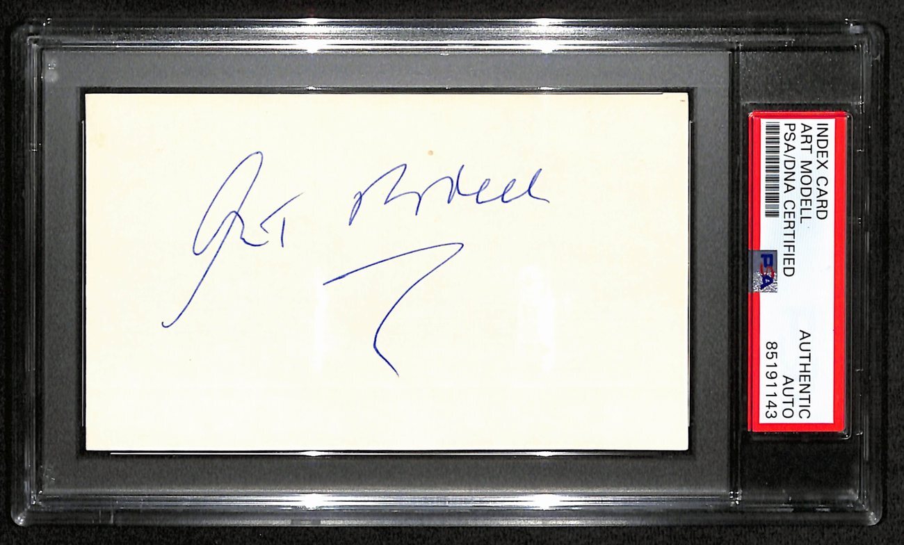 Art Modell Hof Signed/Auto 3X5 Index Card Cleveland Browns Owner Psa/Dna 186484