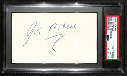 Art Modell Hof Signed/Auto 3X5 Index Card Cleveland Browns Owner Psa/Dna 186484