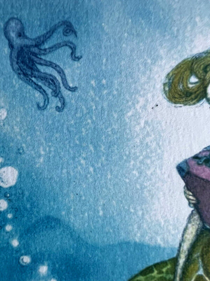 Alessandra Roberti Lithograph Tecnica Mista Pastello Firmata Numerata