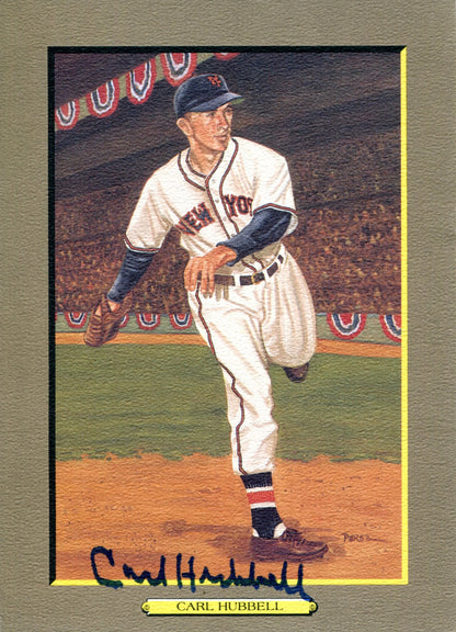 Carl Hubbell Autographed Perez Steele Greatest Moments Card (Jsa)