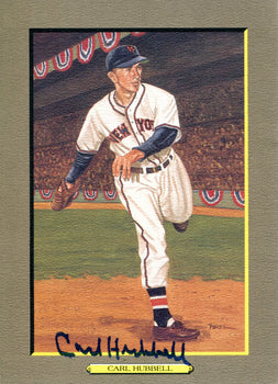 Carl Hubbell Autographed Perez Steele Greatest Moments Card (Jsa)