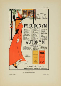 Original Vintage Poster Pseudo By Beardsley For Affiches Etrangeres 1897
